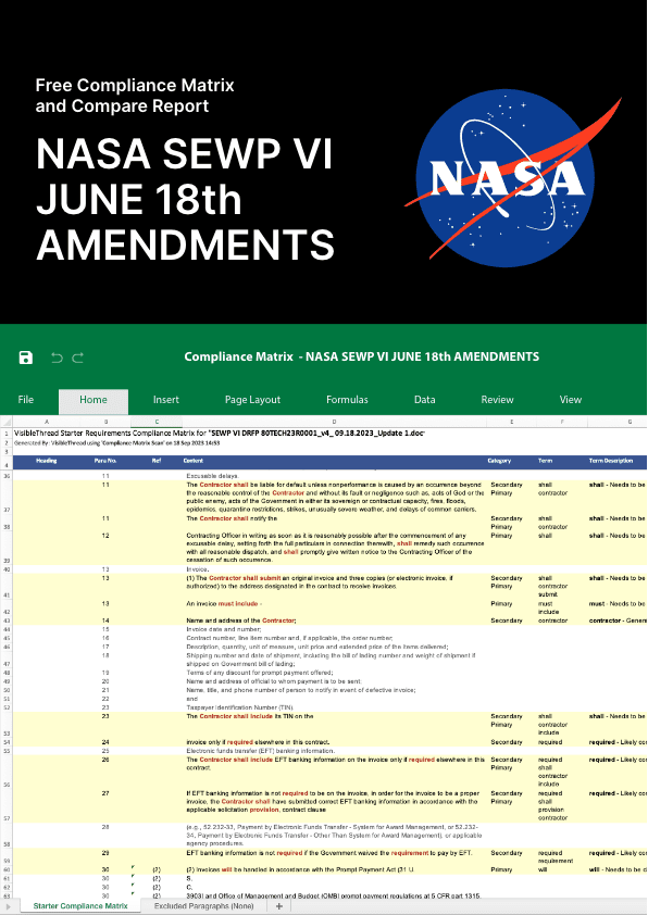 Listing - NASA SEWP VI JUNE 18th AMENDMENTS